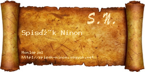 Spisák Ninon névjegykártya